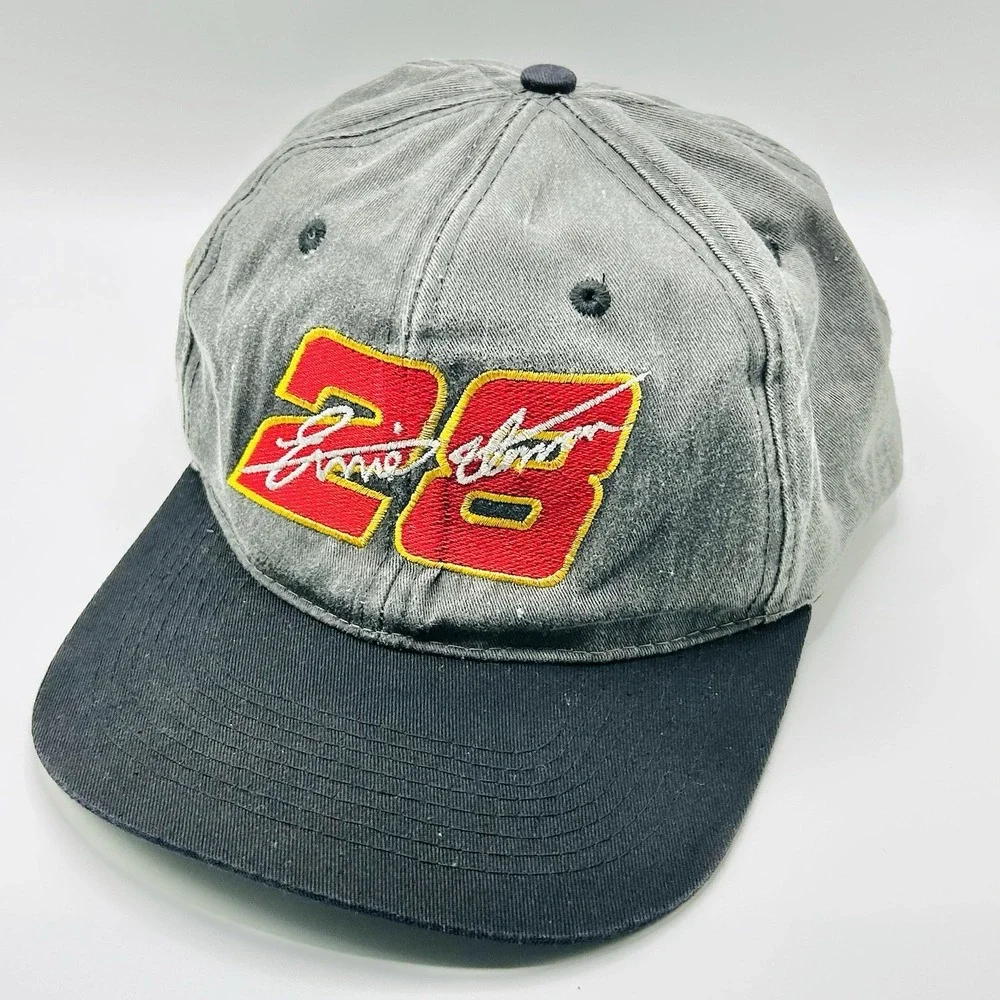 Ernie Irvan #28 NASCAR Racing 2-Tone Hat Cap Snapback Adjustable Gray Sports